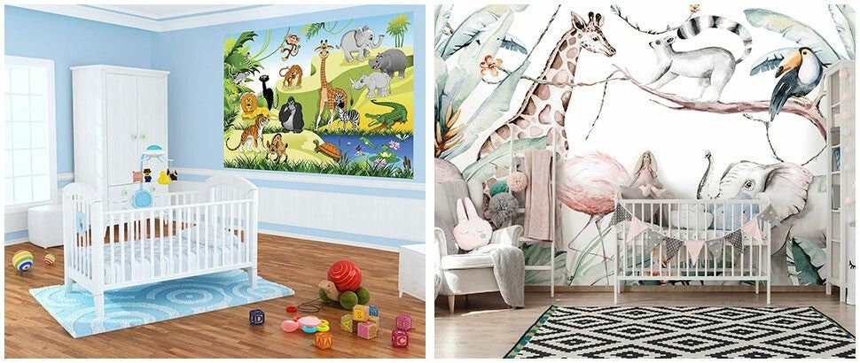 Baby Fototapete mit Jungle Motiv kaufen bei Fototapetenkoenig