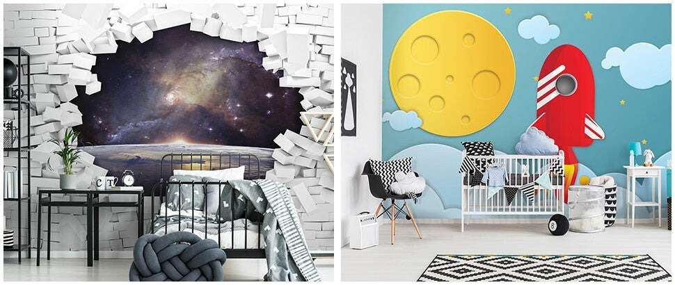 Kinderzimmer Weltraum Fototapete bei Fototapetenkoenig