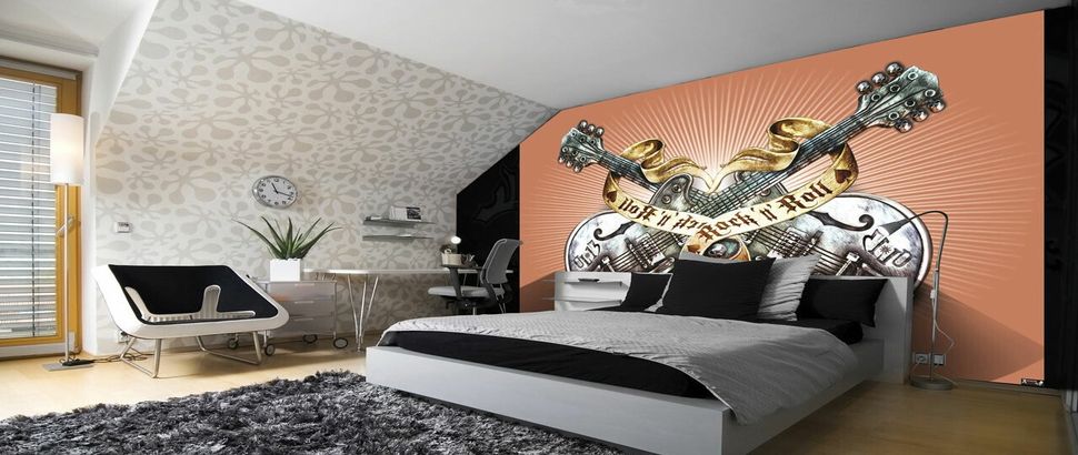 Fototapete Totenköpfe & Rock’n’Roll online kaufen bei Fototapetenkoenig