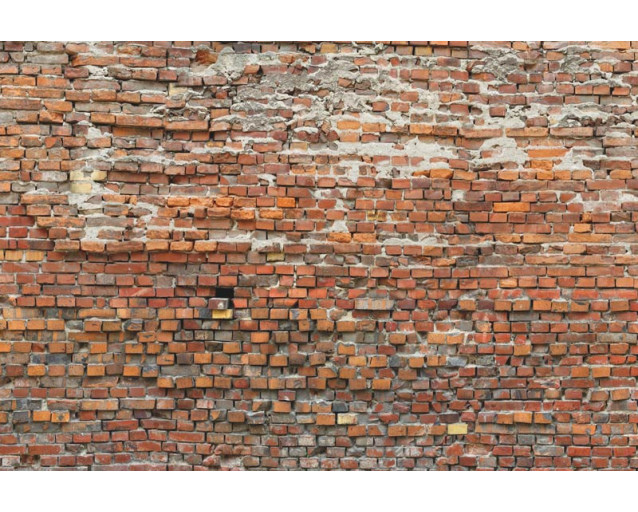Abstrakte Fototapete Backsteinmauer, perfekt für einen industriellen Stil.
