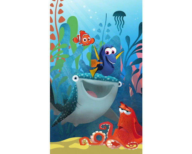 Finding Dory Fototapete mit farbenfrohen Meeresszenen, ideal für das Kinderzimmer.