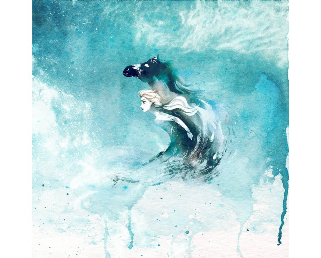 Frozen Spirit of Wonder Fototapete mit Elsa und Anna, perfekt für einen Frozen-Fan.