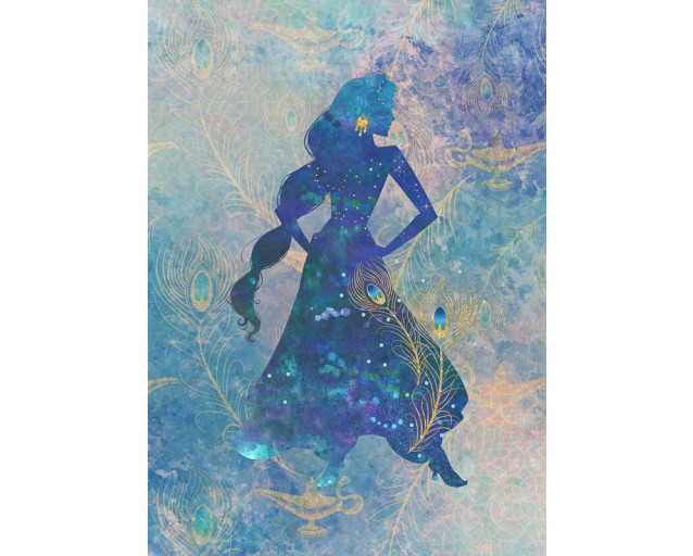 Jasmine Silhouette Fototapete, entworfen für ein zartes und anspruchsvolles Kinderzimmer.