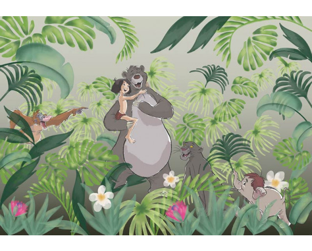 Dschungelbuch-Fototapete, perfekt für ein Kinderzimmer voller Abenteuer.