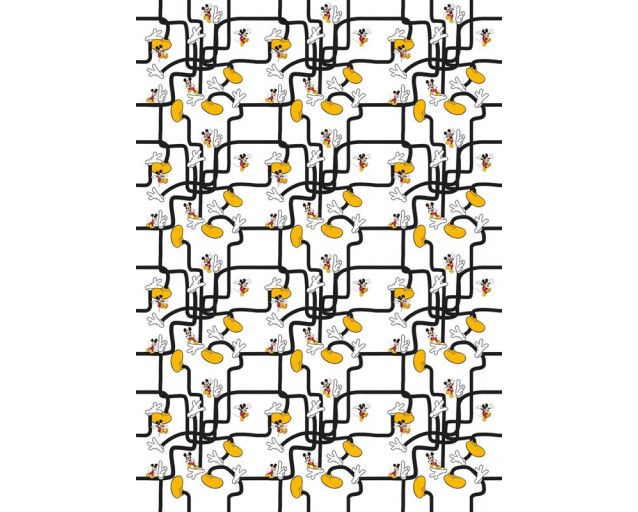 Disney Mickey Mouse Labyrinth Fototapete, mit einem lustigen und verspielten Muster für das Kinderzimmer.