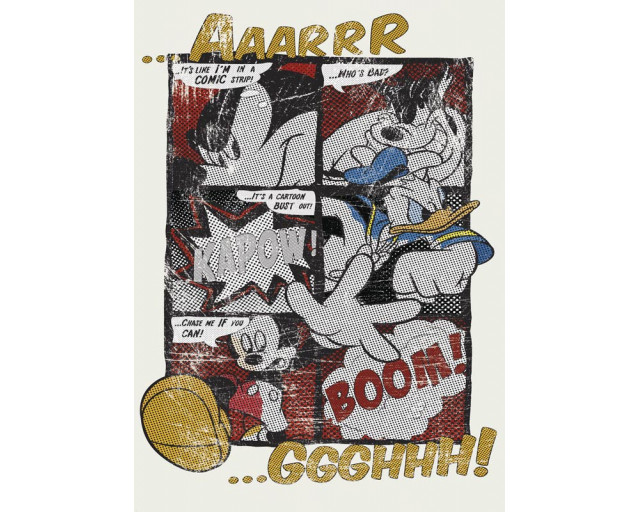 Mickey's Great Escape Fototapete, mit Mickey in Aktion, perfekt für ein Disney-Themenzimmer.