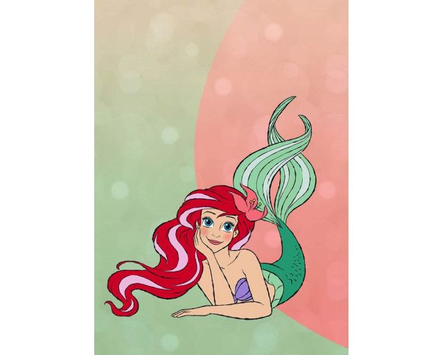 Disney's Princess Ariel Fototapete, perfekt für ein Meerjungfrauen-Zimmer.