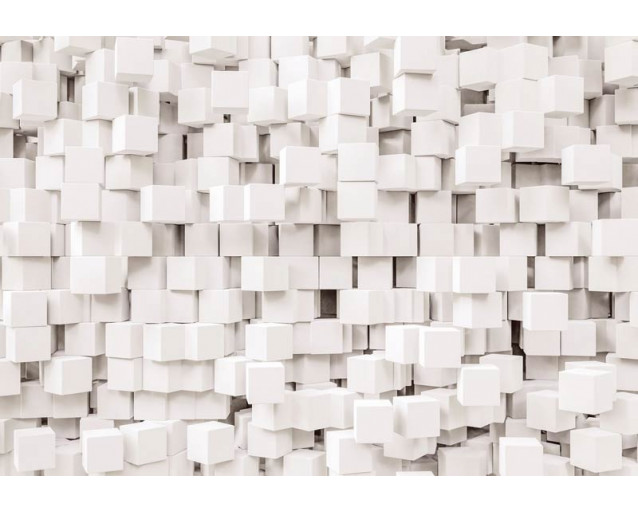 Fototapete mit abstrakten Steinen, entworfen, um einen ruhigen und minimalistischen Look in den Raum zu geben.