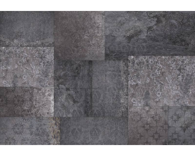 Fototapete mit Marmorplatten in Ambra Nera, verleiht jedem Raum ein luxuriöses und künstlerisches Gefühl.