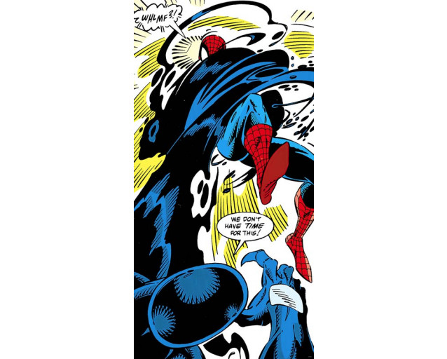 Retro-Comic-Fototapete von Spiderman, perfekt für ein verspieltes und farbenfrohes Zimmer.