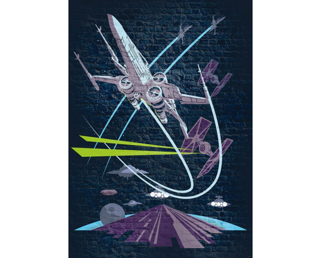 Star Wars X-Wing Fototapete, perfekt für den Star Wars-Fan, der Raumschiffe liebt.