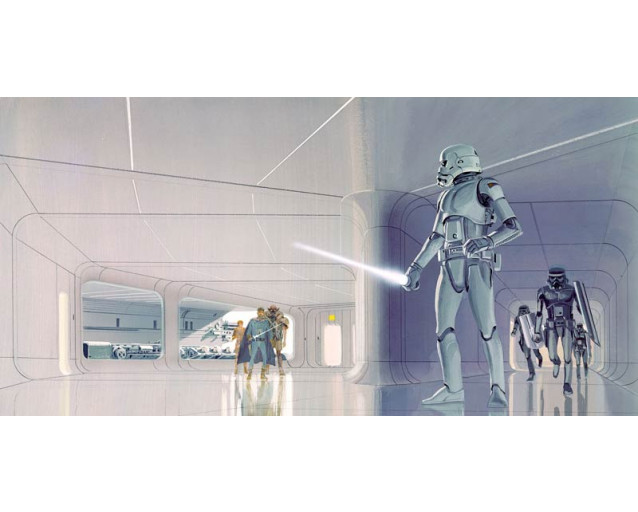 Stormtrooper Hallway Fototapete mit den berüchtigten Soldaten des Imperiums.