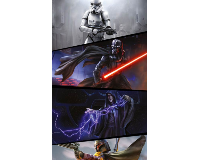 Die Fototapete Star Wars Moments Imperials zeigt die gefürchteten imperialen Truppen in einer beeindruckenden Kampfszene.