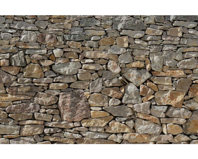 Eine moderne Interpretation einer Steinwand, dargestellt in einer abstrakten Fototapete, ideal für einen zeitgenössischen Raum.