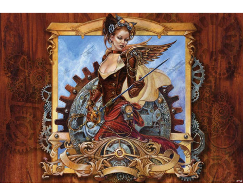 Femme fatale alchemy, Fototapete einer Frau mit einem vom Steam-Punk inspirierten Look.