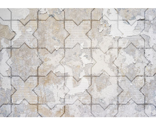 Fotobehang met betonlook van een oude muur in beige tinten
