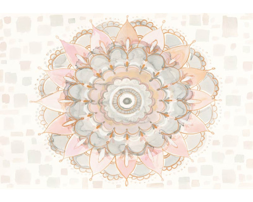 Pastellfarbene Mandalas, die kunstvoll auf einer beruhigenden Fototapete dargestellt sind.