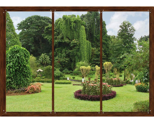 Fototapete Fensteransicht des Botanischen Gartens