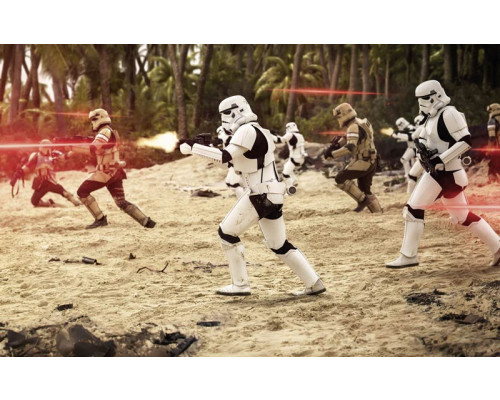Fototapete von Star Wars Imperial Strike, einer beeindruckenden Szene aus den Filmen.