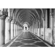 3D-Fototapete eines Flurs mit Säulen, Korridor mit griechischen architektonischen Thema.