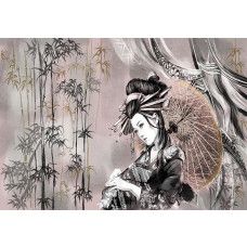 Fotobehang, Geisha Oriënt Bamboe Japan
