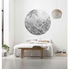 Ein Tapetenkreis mit tropischen Dschungelpflanzen aus dem Amazonas.