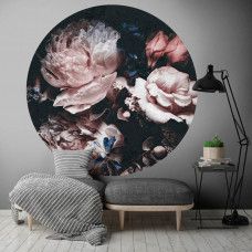 Runde Tapete Blumenstrauß