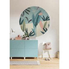 Ein stilvoller Wandkreis mit einem Pflanzenmotiv für ein Schlafzimmer.