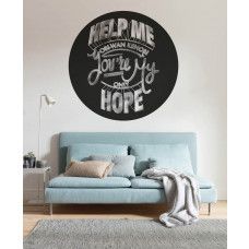 Ein Tapetenkreis mit dem Text