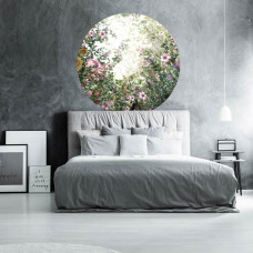 Wallpaper Kreis mit Wildnis Garten Blumen und Pflanzen.