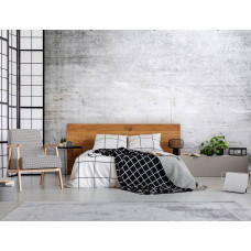 Eine industrielle Fototapete mit einer Betonwand für das Schlafzimmer.