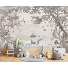 sanfte Taupe-Töne und ein detaillierter Druck.