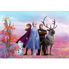 Frozen Iconic Fototapete mit allen ikonischen Zeichen aus dem Film, für einen Fan des Films entworfen.