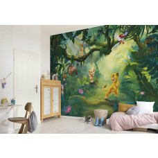 Fototapete König der Löwen von Disney mit einer Dschungelszene für das Kinderzimmer.