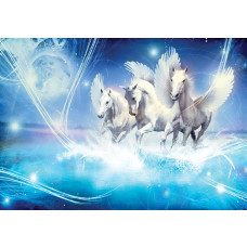 Fototapete mit einem schönen Einhorn.