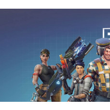 Eine Nahaufnahme-Fortnite-Fototapete.