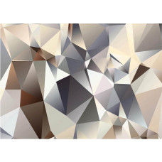 Eine 3D-Fototapete mit abstrakten Formen, die einen dynamischen und futuristischen Look in jedem Raum bietet.