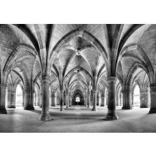 Fototapete eines 3D-Gebäudes mit Säulen, imposante Architektur.