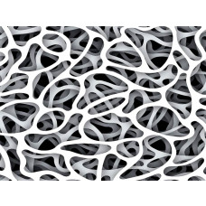 Eine Fototapete mit einem schwarz-weißen abstrakten 3D-Kunstwerk.