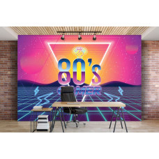 Eine Retro-Gaming-Fototapete im 80er-Jahre-Stil, perfekt für ein Büro.