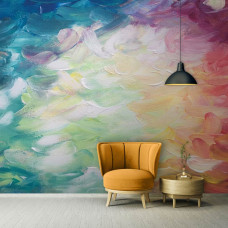 Abstrakte Malerei Fototapete für das Wohnzimmer.