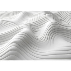 Fototapete mit abstrakten weißen Wellen in Kunst mit Linien.