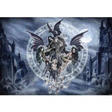 Alchemie Lilithia hex, Horror-Fototapete mit dunkler Kunst und Fantasy-Elementen...