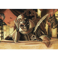 Schädel und Totenkopf Fototapete, dunkle Alchemie-Kunst mit einem geheimnisvollen Look.