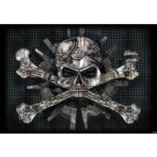 Philosophische Alchemie, Schädel und Totenköpfe auf einer geheimnisvollen Fototapete für Fantasy-Liebhaber.