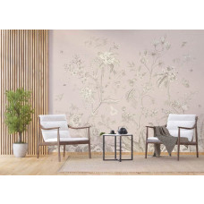 Fototapete mit antiken Blumen im Vintage-Stil für Vliestapeten im Wohnzimmer, perfekt für ein zeitloses und romantisches Ambiente.