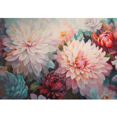 Fototapete mit farbenfroher Papierkunst mit Heißluftballons, in einer fröhlichen Landschaftseinstellung.