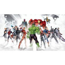 Fototapete Avengers unite, ikonische Marvel-Helden gemeinsam in Aktion.