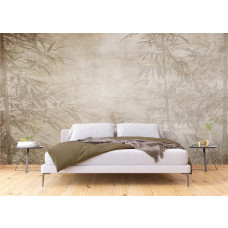 Fototapete mit künstlerischem Bambusbild, perfekt für einen natürlichen und stilvollen Look.