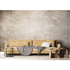 Fototapete mit Bambus im Wohnzimmer, bringt eine rustikale und natürliche Atmosphäre ins Haus.